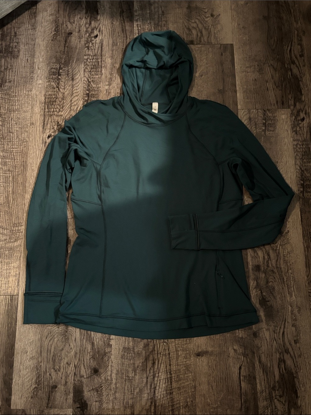 Lululemon Rulu Hooded Long Sleeve - Teal - Size 14